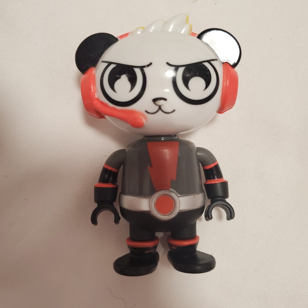 Ryans World Combo Panda Gamer Action Figure Red Headset Collectible Toy